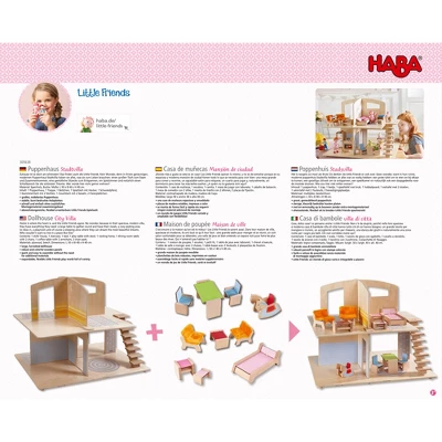 HABA Little Friends Dollhouse City Villa With 10 Pieces Of Furniture 11 HABA Little Friends Dollhouse City Villa With 10 Pieces Of Furniture - Image 9