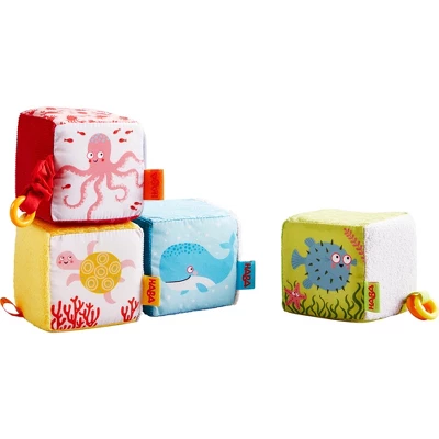 HABA Discovery Cubes Marine World - 4 Fabric Blocks To Stimulate Baby's Senses 5 HABA Discovery Cubes Marine World - 4 Fabric Blocks To Stimulate Baby's Senses - Image 3