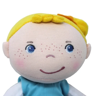 HABA Snug Up Edda - 10" Soft Doll With Fuzzy Blonde Hair And Embroidered Face 3 HABA Snug Up Edda - 10" Soft Doll With Fuzzy Blonde Hair And Embroidered Face