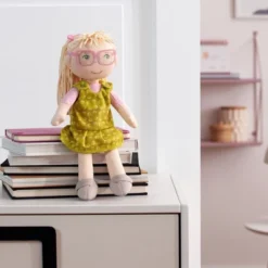 HABA Leonore 12" Soft Doll With Blonde Hair And Removable Glasses (Machine Washable) -Haba GUEST 447b9f01 5766 4a0e 9dec a40917935267
