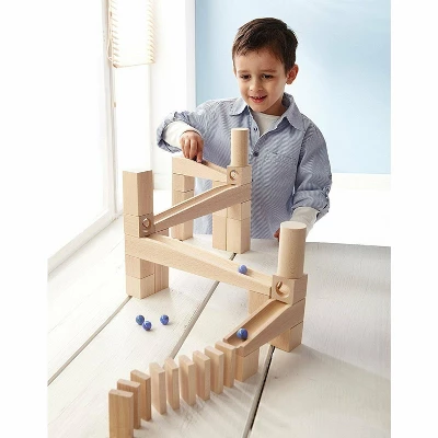 HABA Ball Track Starter Set - 44 Piece Wooden Marble Run 4 HABA Ball Track Starter Set - 44 Piece Wooden Marble Run - Image 2