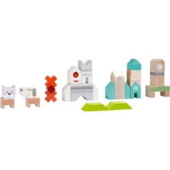 HABA Dog And Cat Building Blocks - 31 Piece Wood Stacking Toy (Made In Germany) -Haba GUEST 4f77cba5 99a2 415d ad33 dcc483d6d30d