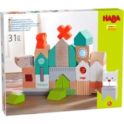 HABA Dog And Cat Building Blocks - 31 Piece Wood Stacking Toy (Made In Germany) -Haba GUEST 5150afe1 da92 4479 bc04 fdcea1ad220f