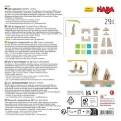 HABA Crooked Tower Wooden Blocks With Pattern Cards (Made In Germany) -Haba GUEST 54b1839a 35e7 4fa2 94f9 57f7ff0b314c