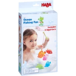 HABA Water Friends Ocean Fishing Fun Bath Toy With 5 Squirting Fish -Haba GUEST 92526101 4590 4af8 a796 9cdd5dcd445e