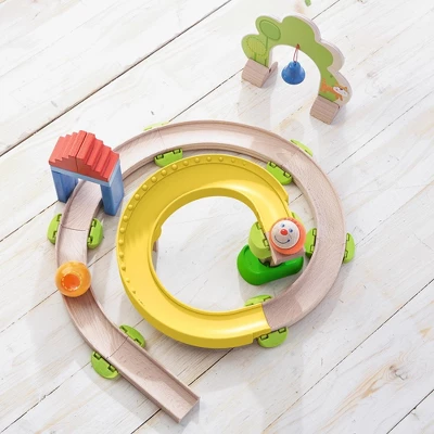 HABA Kullerbu Spiral Track - 26 Piece Wood & Plastic Ball Track Set 6 HABA Kullerbu Spiral Track - 26 Piece Wood & Plastic Ball Track Set - Image 4