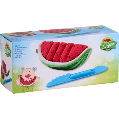 HABA Biofino Watermelon Washable Plush Play Food With 5 Slices 6 HABA Biofino Watermelon Washable Plush Play Food With 5 Slices - Image 4