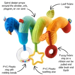 HABA Rainbow Activity Spiral - Plush Baby Toy For Car Seat Or Stroller -Haba GUEST ae89fe71 7821 406a 8715 16d2642cb377