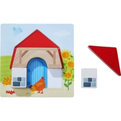 HABA On The Farm Beginner Pattern Blocks Puzzle - Ages 18 Months + -Haba GUEST af361604 6b40 45b5 b612 db9d3d007d93