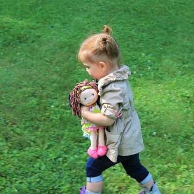 HABA Coco 12" Soft Doll With Brown Hair, Embroidered Face 5 HABA Coco 12" Soft Doll With Brown Hair, Embroidered Face - Image 3