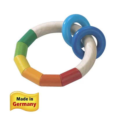 HABA Kringelring Wooden Baby Rattle Clutching Toy & Teether (Made In Germany) 6 HABA Kringelring Wooden Baby Rattle Clutching Toy & Teether (Made In Germany) - Image 4