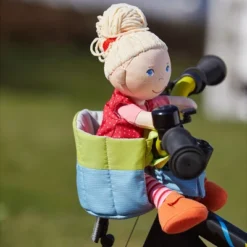 HABA Soft Doll's Bike Seat Blue & Green - Attaches To Handlebars With Hook & Loop Attachment (Scooters Trikes & Bicycles) -Haba GUEST d648870b 5f4a 4ecb b5e3 20d44024799b