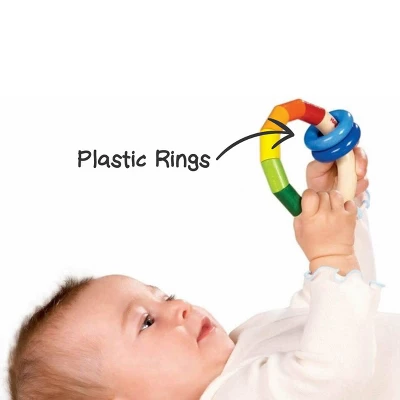 HABA Kringelring Wooden Baby Rattle Clutching Toy & Teether (Made In Germany) 4 HABA Kringelring Wooden Baby Rattle Clutching Toy & Teether (Made In Germany) - Image 2