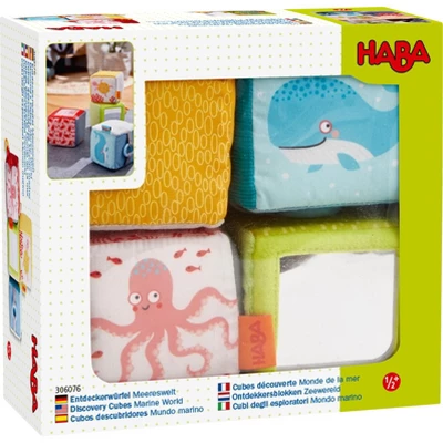 HABA Discovery Cubes Marine World - 4 Fabric Blocks To Stimulate Baby's Senses 3 HABA Discovery Cubes Marine World - 4 Fabric Blocks To Stimulate Baby's Senses