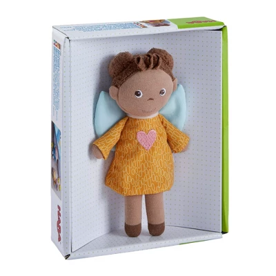 HABA Guardian Angel Mini Doll Nora - Tiny 6" Doll With Brown Skin And Angel Wings 8 HABA Guardian Angel Mini Doll Nora - Tiny 6" Doll With Brown Skin And Angel Wings - Image 6