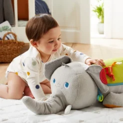 HABA Discovery Elephant - Oversized Plush Sensory Activity Toy For Baby Nursery's - Ages 6 Months + -Haba GUEST febbca52 f4c5 4580 9b31 7f46b84ca3a5